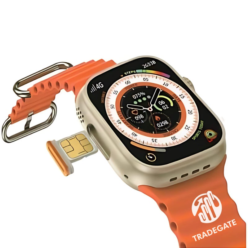 TRADEGATE C90 Smart Watch 4G LTE SIM | Bluetooth Calling, GPS Tracker, Android OS with App Store, Social Media, Fitness & Sports Modes, Music Control + Extra Strap (Multicolor) - Image 3