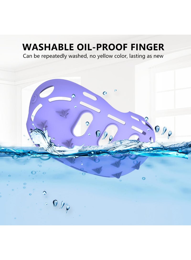 Zikra 3D Silicone Cover for Meta Quest 3, Protective VR Cover Accessories for Oculus Quest 3, Soft Shell Skin, Face & Lens Cover, Controller Grips Set - Purple - Image 3