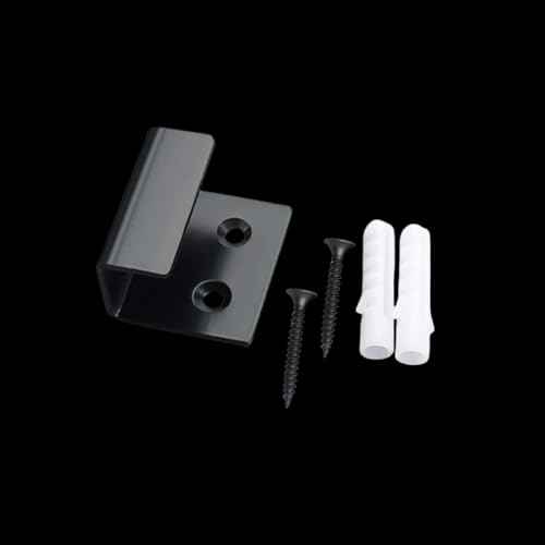 LuoQiuFa 8 Pcs Tile Display Wall Hanger, Stainless Steel Wall Mount Brackets Hook, Heavy Duty Tile Hanger for Mirrors, Picture Frame Ceramic Wall Display (Black Inner Width 20mm/0.79") - Image 5