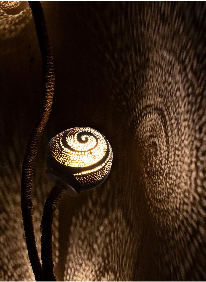 N & H Coconut Shell Floor Lamp Designer Lampshade 3 Balls  - Image 4