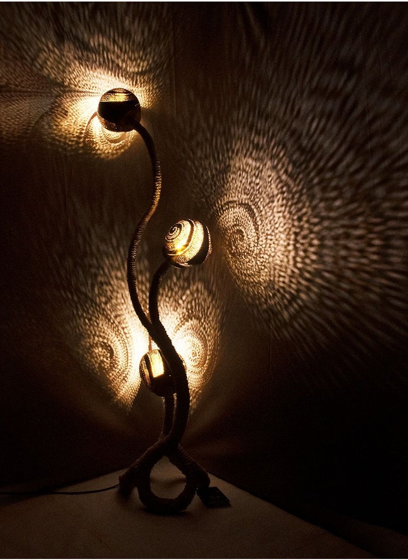 N & H Coconut Shell Floor Lamp Designer Lampshade 3 Balls  - Image 3