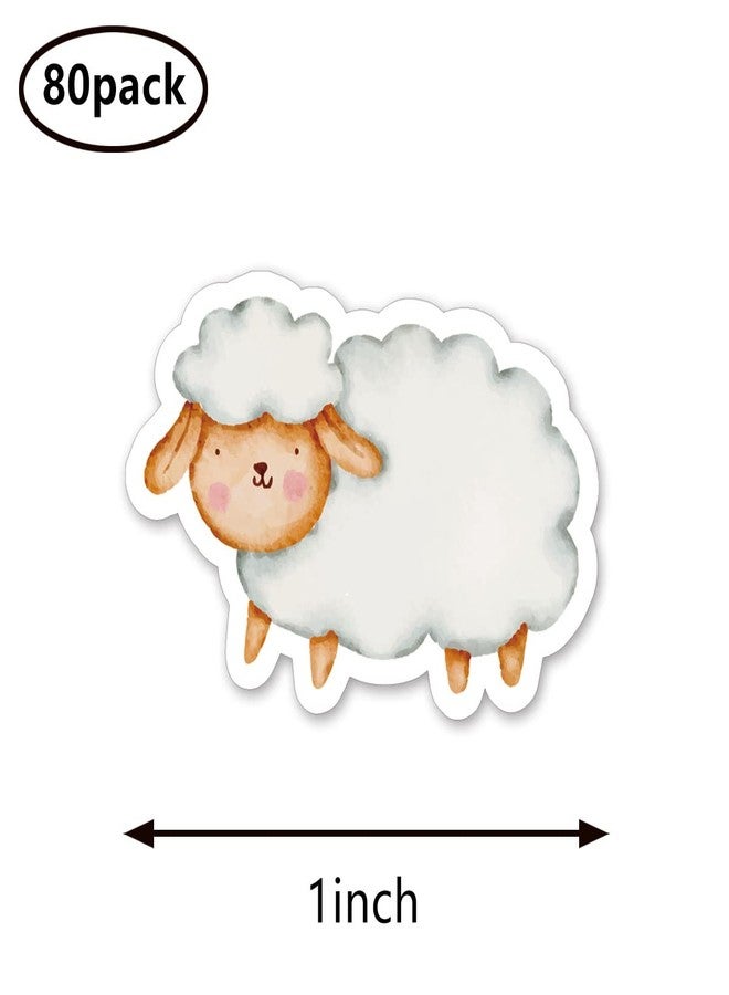 GUVSPTI Sheep Lamb 1in for Scrapbooking, Arts, Craft, Kids DIY, Calendars Journals 80-Pack - Image 2