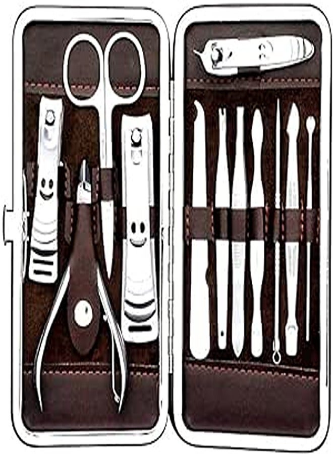 12pcs Manicure Pedicure Set Nail Care Pedicure Scissors Nail Clippers Kit Tools