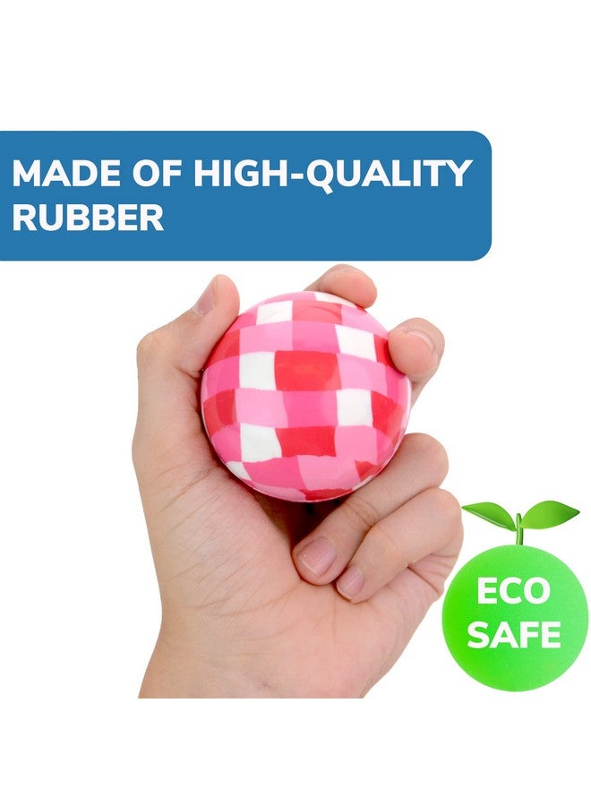 Entervending Assorted Colorful Bouncy Balls 2.4 Inch (60 mm) 25 Pcs - Rubber Balls for Toddlers Mixed Pattern Style for Kids Large for Babies - Party Favors Gifts Toys & Games - Image 4