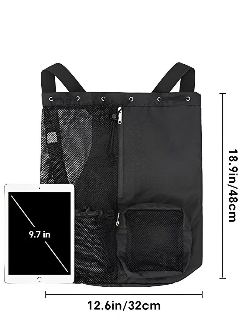Generic Swim Bag Mesh Drawstring Backpack With Wet Pocket Beach Backpack For Swimming, Gym, And Workout Gear - Image 3