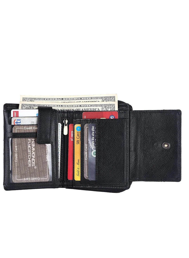 HAMMONDS FLYCATCHER Gift Combo - Genuine Leather Wallets for Men and Women, Stylish Couples Gift Set with Multiple Card Slots, Zipper Pockets - Ramadan, Eid, Anniversary, and Wedding Gift Idea | 8KWK