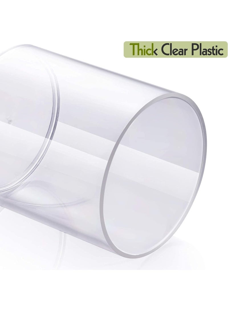 LIMOS 2 Pack Clear Acrylic Qtip Holder and Cotton Ball Dispenser – 10 oz Bathroom Canister Storage Jars with Lids for Cotton Swabs, Cotton Pads, Floss, Vanity & Makeup Organizer - Image 3