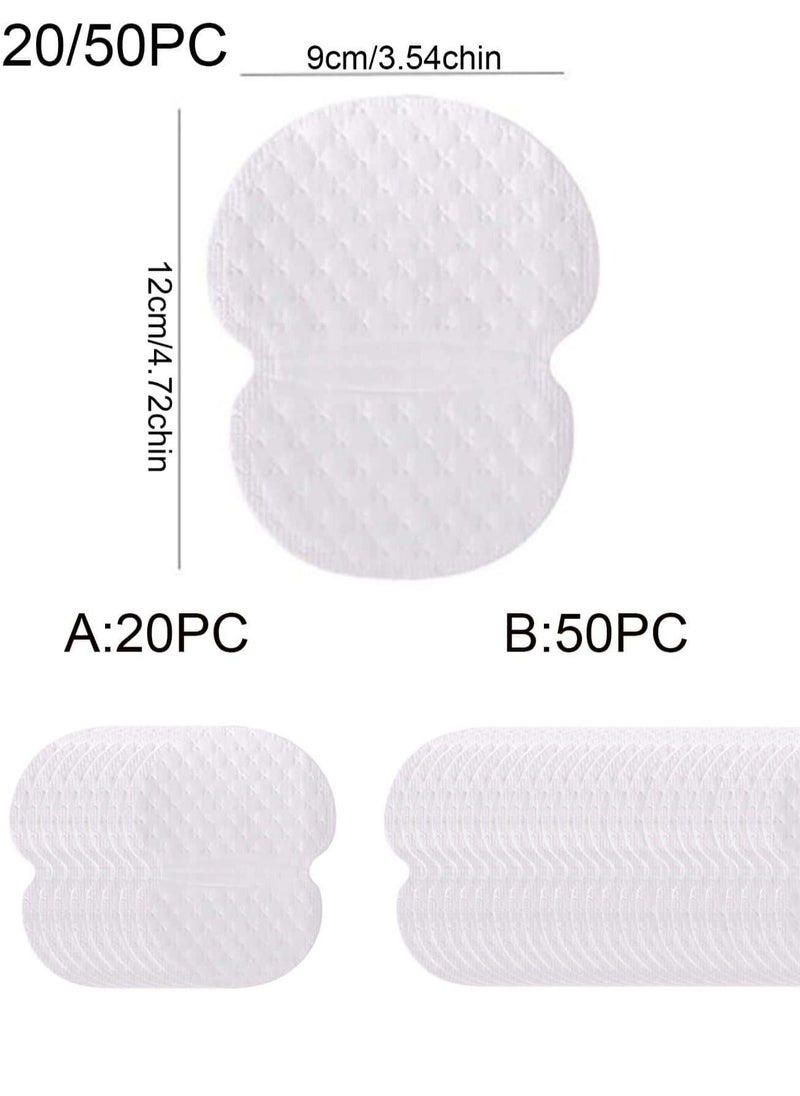 Generic - 20 Pcs Sweat Pads Underarm Armpit Sweat Block for Sweating Women and Men Premium Sweat Shield Fight Hyperhidrosis Comfortable Unflavored Disposable Underarm Pads Non Visible Dress Guards - Image 1