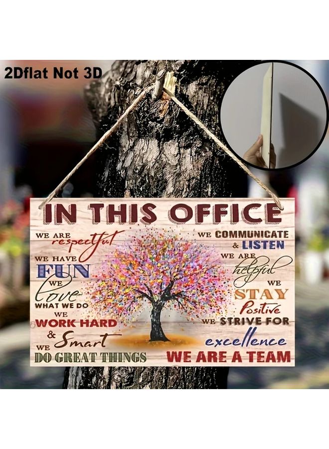 AL M 20 Color Wooden Sign Office Team Motivational Wall Art Plaque Home Workplace Decor - Image 5