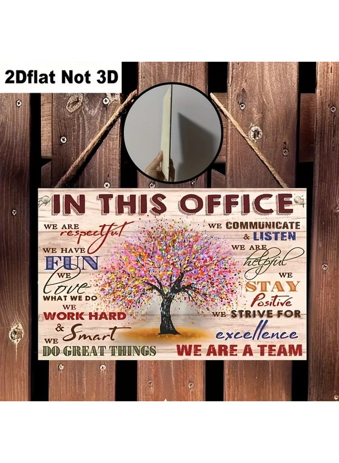 AL M 20 Color Wooden Sign Office Team Motivational Wall Art Plaque Home Workplace Decor - Image 3