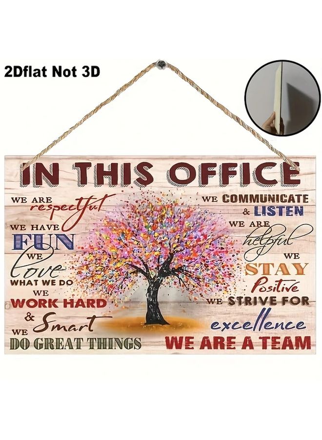 AL M 20 Color Wooden Sign Office Team Motivational Wall Art Plaque Home Workplace Decor - Image 2