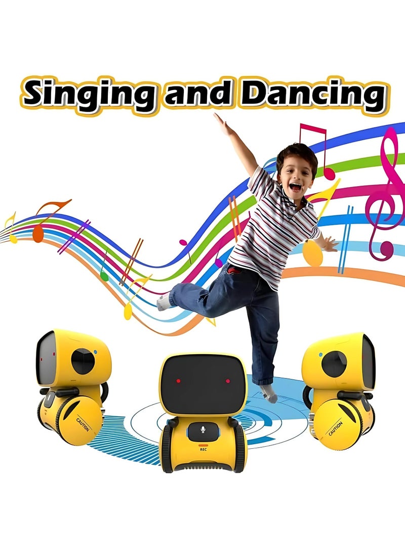 Twisoo Mini Smart Robot Toy for Kids – Voice-Controlled Interactive Talking Robot with Lights & Sounds, Educational Toy for Boys & Girls Ages 3+ (Yellow) - Image 5