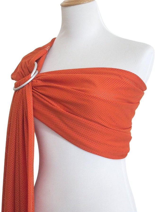 Vlokup Baby Water Ring Sling Carrier | Lightweight Breathable Mesh Baby Wrap for Infant, Newborn, Kids and Toddlers | Perfect for Summer, Swimming, Pool, Beach | Great for Dad Too Orange - Image 2