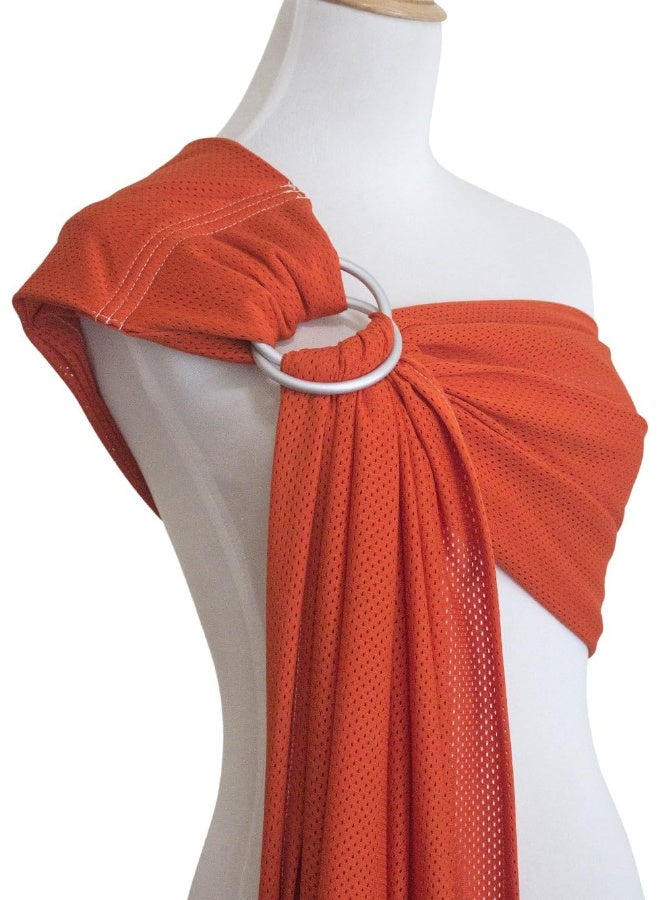 Vlokup Baby Water Ring Sling Carrier | Lightweight Breathable Mesh Baby Wrap for Infant, Newborn, Kids and Toddlers | Perfect for Summer, Swimming, Pool, Beach | Great for Dad Too Orange - Image 5