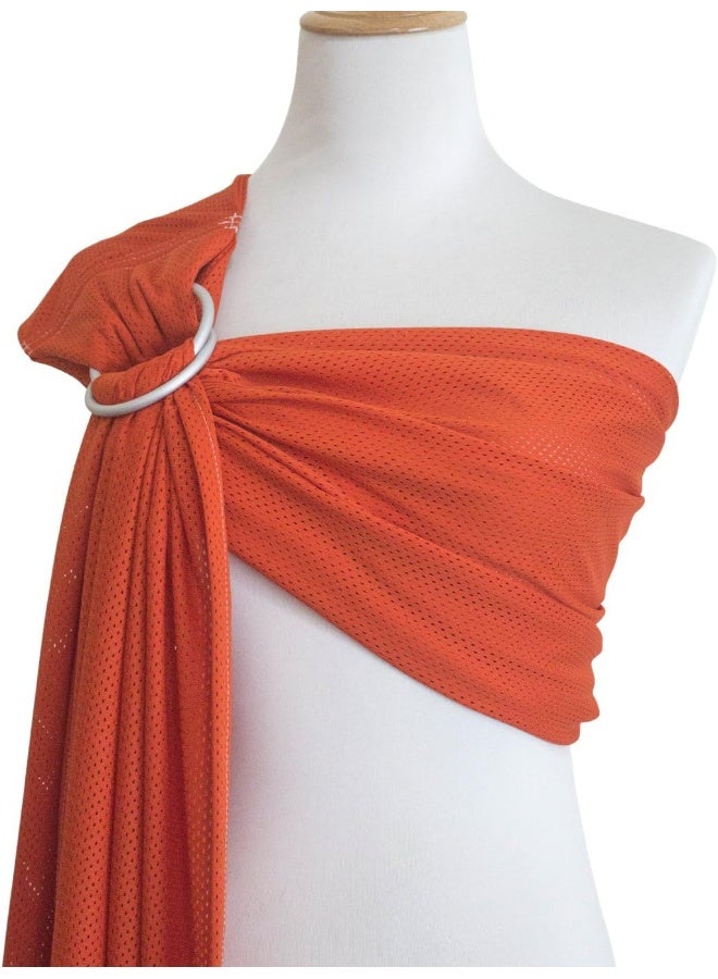 Vlokup Baby Water Ring Sling Carrier | Lightweight Breathable Mesh Baby Wrap for Infant, Newborn, Kids and Toddlers | Perfect for Summer, Swimming, Pool, Beach | Great for Dad Too Orange - Image 1