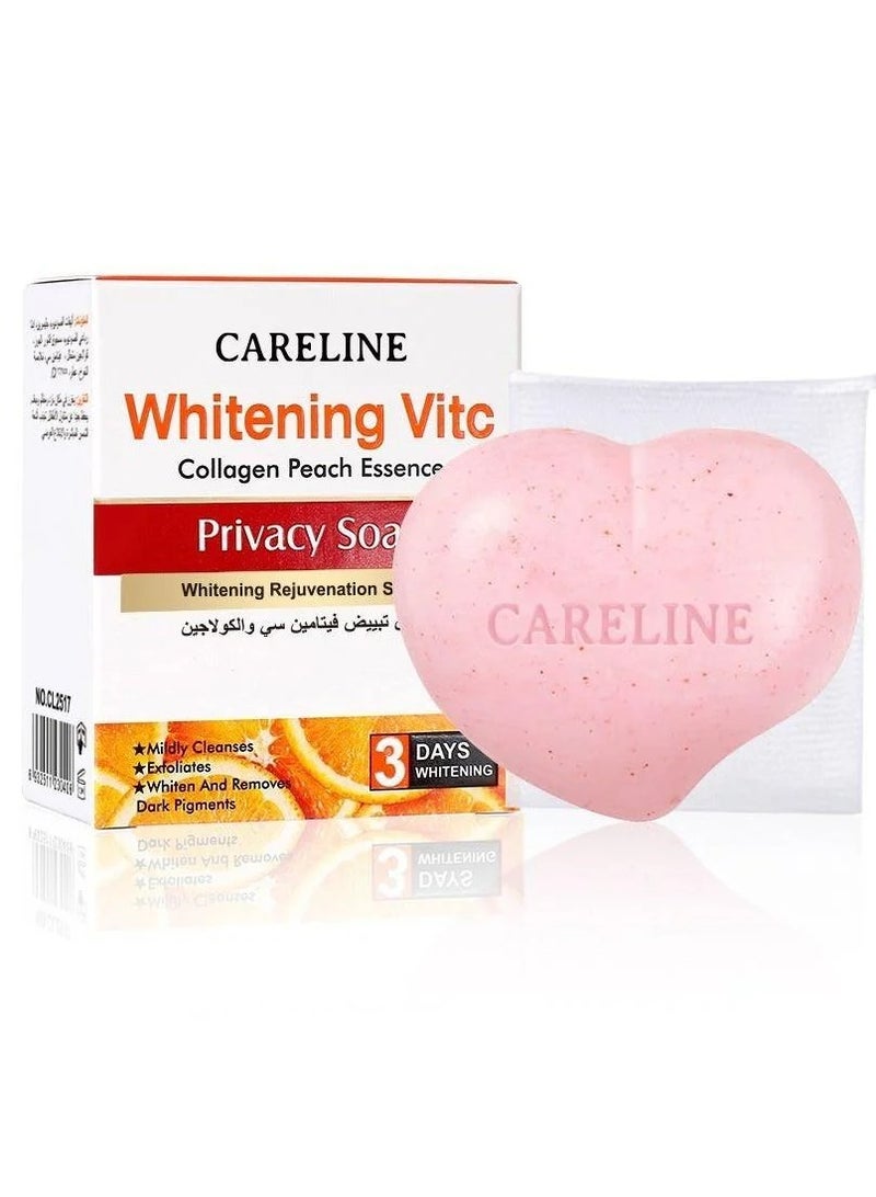 Careline Two Pieces of Whitening Vitc Soap Privacy Soap with Vitamin C and Collagen 80 g - Image 5
