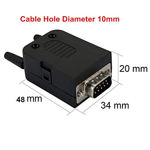 AISIBO Connector DB9 RS232 D-SUB Male Adapter to Screw Connector 9 Pin Port to Terminal Connector Signal Module with Case (Male Connector DB9) - Image 3