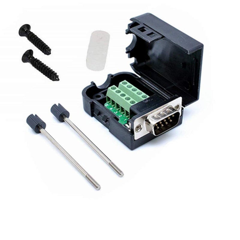 AISIBO Connector DB9 RS232 D-SUB Male Adapter to Screw Connector 9 Pin Port to Terminal Connector Signal Module with Case (Male Connector DB9) - Image 4
