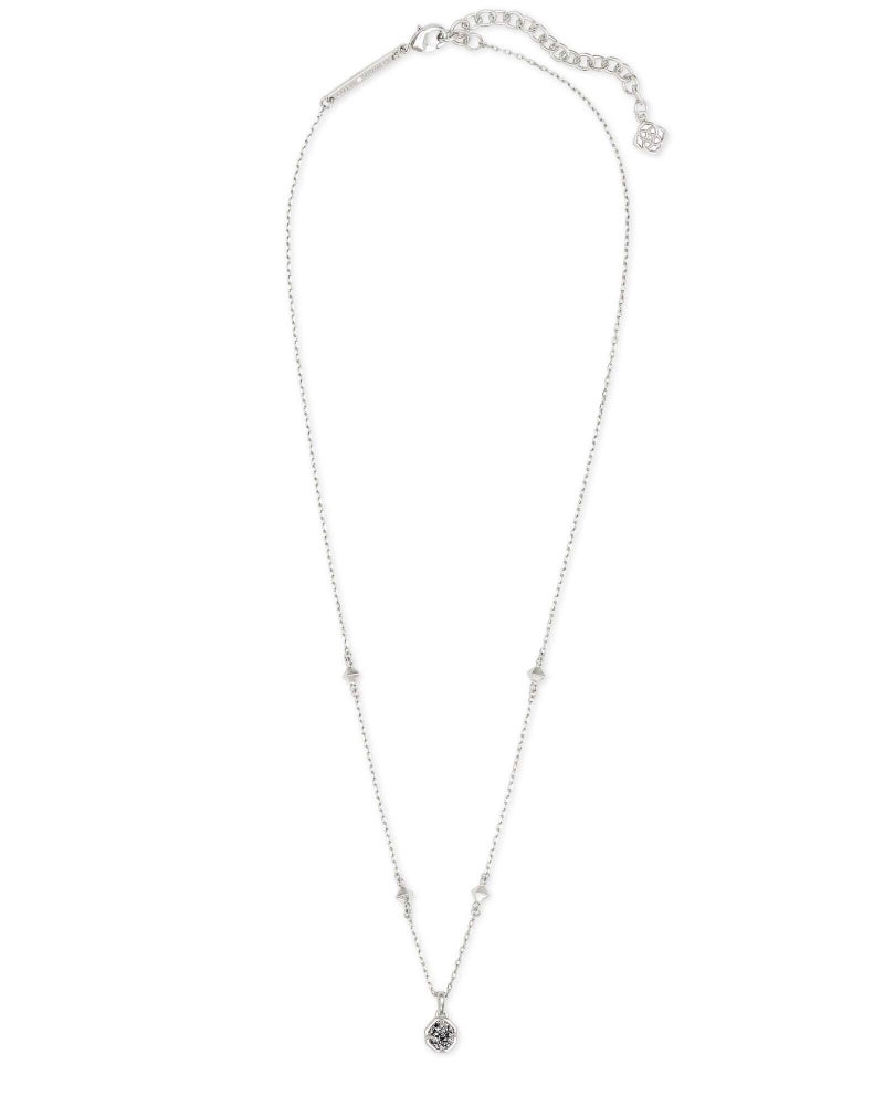 Kendra Scott Nola Pendant Necklace for Women, Fashion Jewelry, Rhodium Plated, Platinum Drusy - Image 2