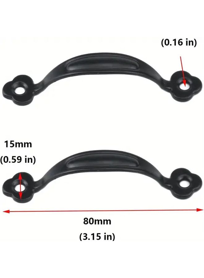 Black Zinc Alloy Cabinet Handles 10pcs Sliding Door Pulls For Gates Drawers Cabinets - Image 3