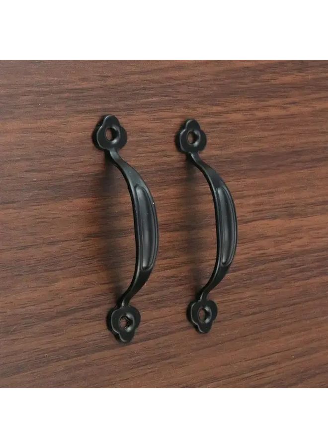 Black Zinc Alloy Cabinet Handles 10pcs Sliding Door Pulls For Gates Drawers Cabinets - Image 2