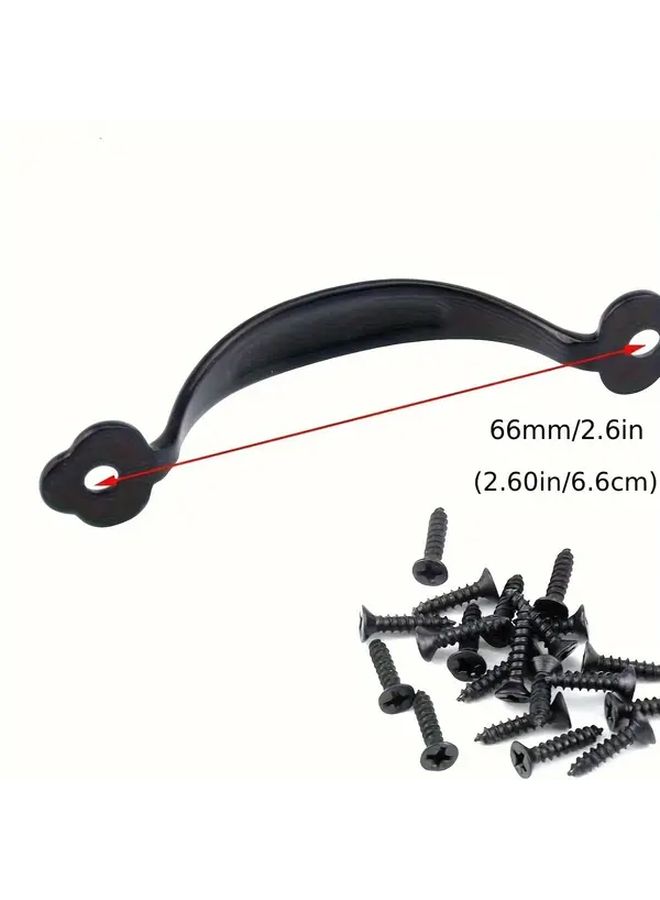 Black Zinc Alloy Cabinet Handles 10pcs Sliding Door Pulls For Gates Drawers Cabinets - Image 4