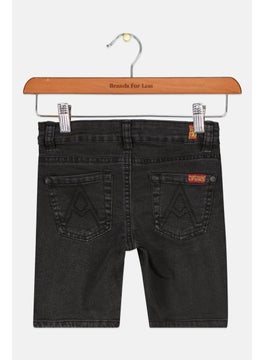 7 FOR ALL MANKIND Kids Girl Wash Bermuda Shorts, Black  - Image 2