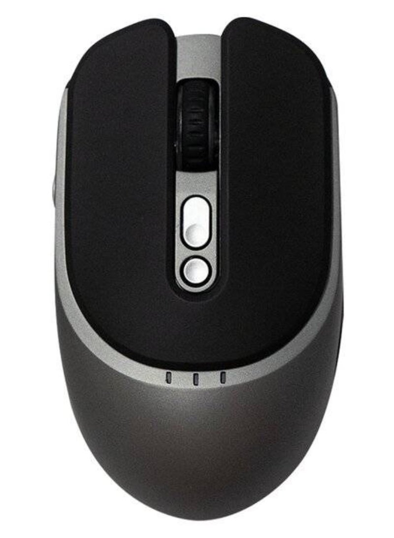 JeDEL WH104 Wireless Mouse – Rechargeable Dual Mode (2.4G + Bluetooth 5.1), Adjustable DPI up to 3200, Ergonomic Design with RGB Lighting – Black - Image 1