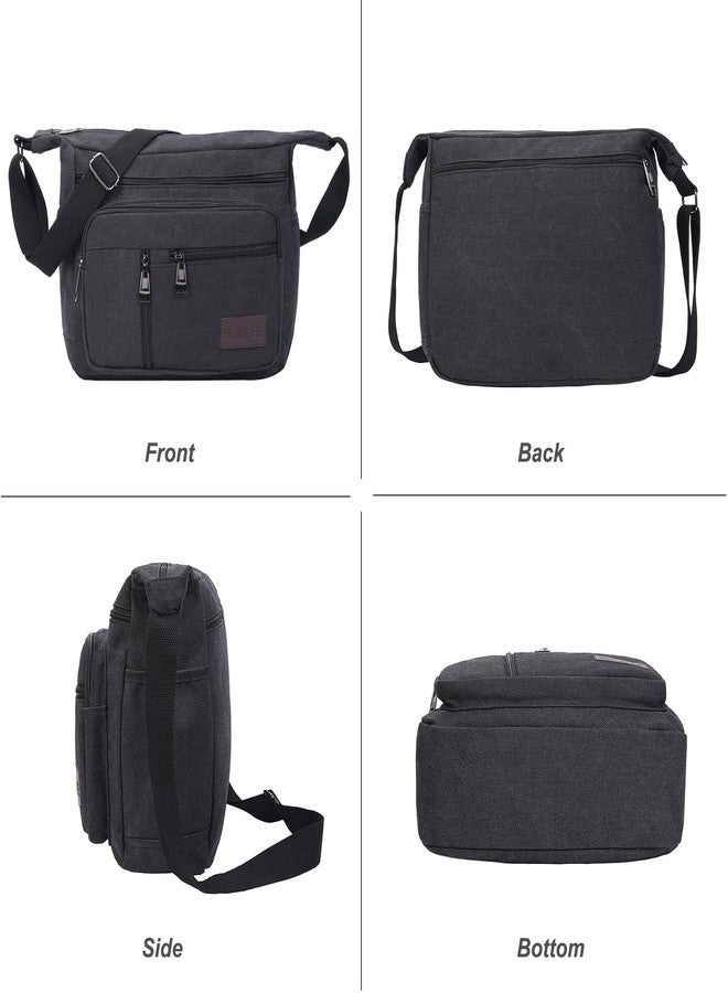 BOMKEE Canvas Messenger Bag, Satchel Bag Vintage Canvas Shoulder Bags Crossbody Laptop Side Bag for Work and Travel - Image 5
