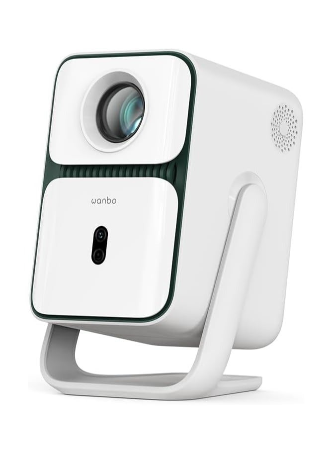 wanbo T2 Ultra Gimbal Projector Android TV 11.0 500 ANSI,1920 * 1080P FHD|| DRM L1 Innovative 120 Rotating Projection ASA 3.0 Autofocus & Auto Keystone Correction White Smart Projector N70389894LEB white - Image 1