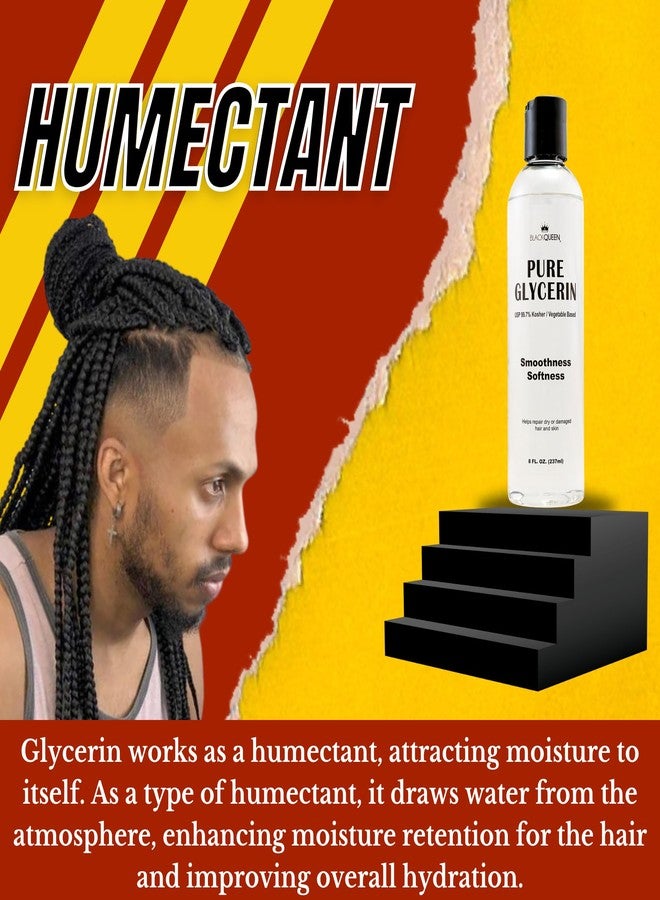 Black Queen 100% Pure Vegetable Glycerin – USP & Kosher Grade, Made in USA – Hair & Skin Moisturizer for 4C Hair, Dry Skin & DIY Beauty (8 oz (PACK OF 1 - Image 3