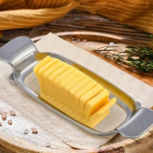 Bcautay Butter Slicer Cutter Stainless Steel Multipurpose Cheese Slicer for Block Cheeses and Butter Gadgets Accessories - Image 5