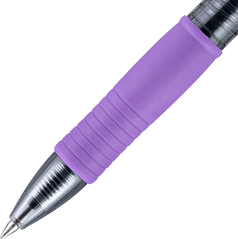 Pilot G2 Retractable Rollerball Gel Pens, Fine Point, 0.7mm, Purple Ink, 6 Count - Image 3