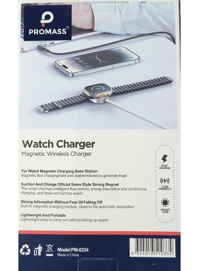 PROMASS Magnetic Wireless Watch Charger - 2-in-1 USB-A/USB-C Fast Charging with Smart Chip, Portable and Lightweight - Image 2