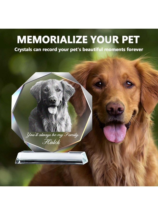 إطار صورة من الكريستال للكلاب، هدايا تذكارية للكلاب في حالة فقدان كلب، هدايا تذكارية للقطط والكلاب، صور كريستالية مخصصة لهدايا فقدان الحيوانات الأليفة، هدايا تعاطف للكلاب المتوفية، هدايا الحزن - Image 2