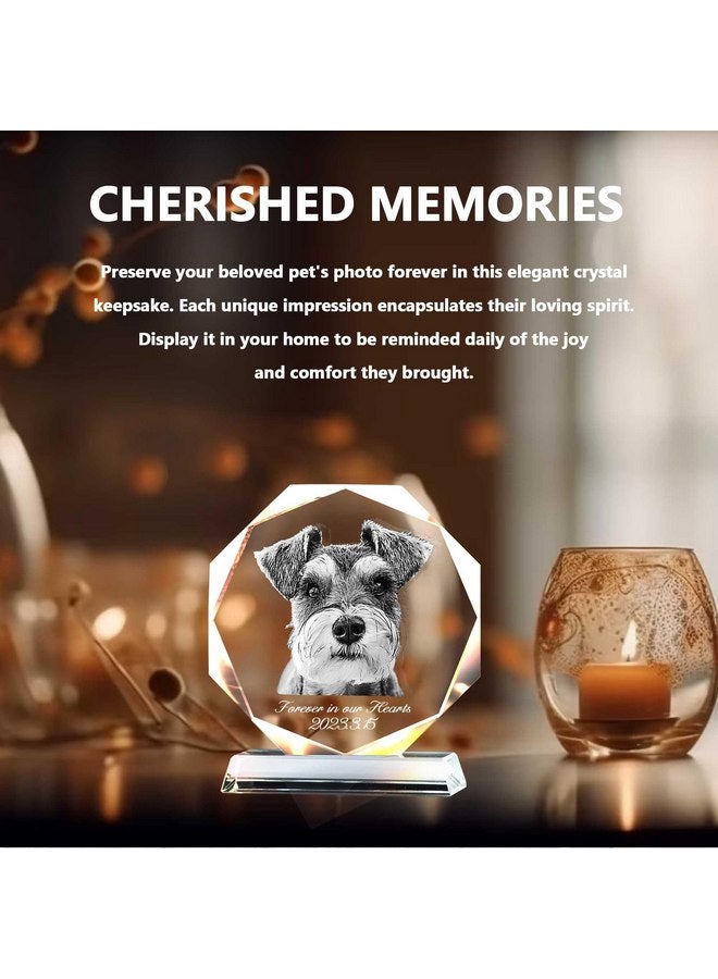 إطار صورة من الكريستال للكلاب، هدايا تذكارية للكلاب في حالة فقدان كلب، هدايا تذكارية للقطط والكلاب، صور كريستالية مخصصة لهدايا فقدان الحيوانات الأليفة، هدايا تعاطف للكلاب المتوفية، هدايا الحزن - Image 3