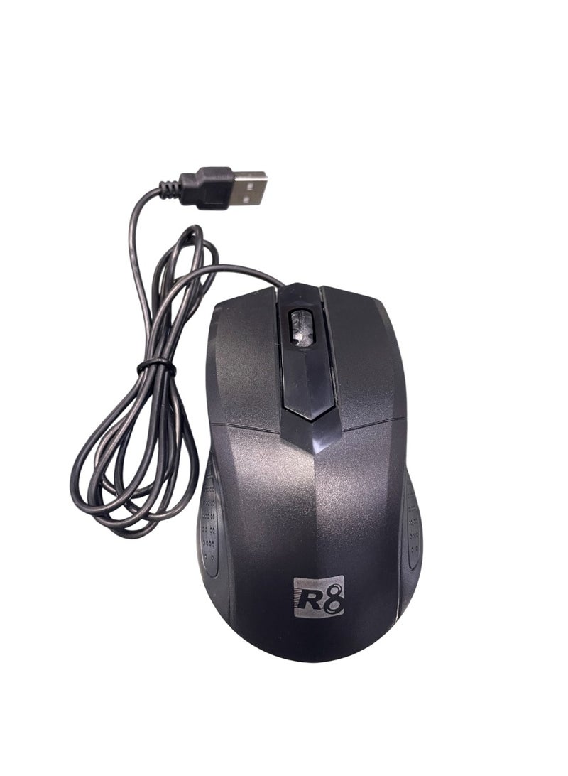 أر8 R8 ماوس سلكي باللون الأسود - Image 1