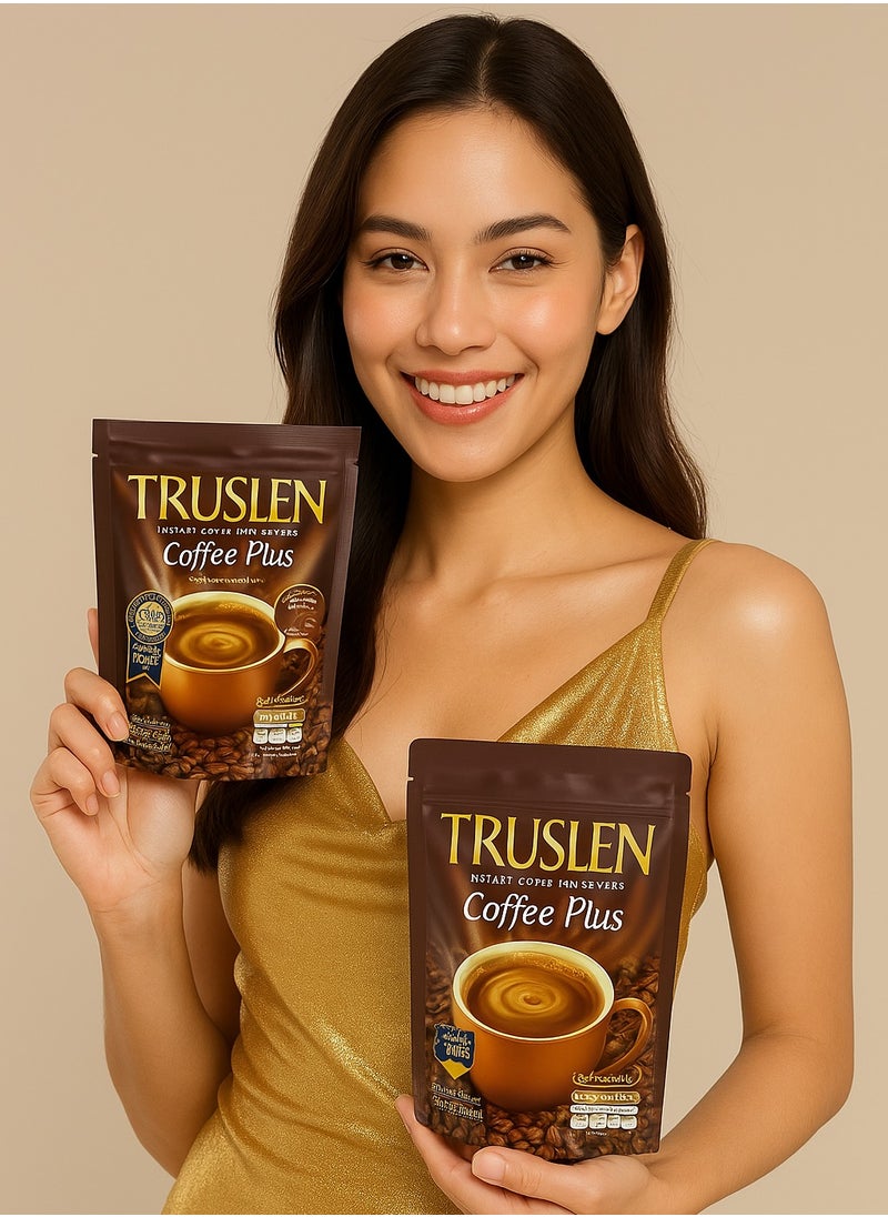 Truslen Truslen Coffee Plus – 240g (15 Sachets x 16g) | Slimming Coffee with L-Carnitine, L-Glutamine & 0 Sugar | Best Weight Loss Coffee Drink  - Image 2