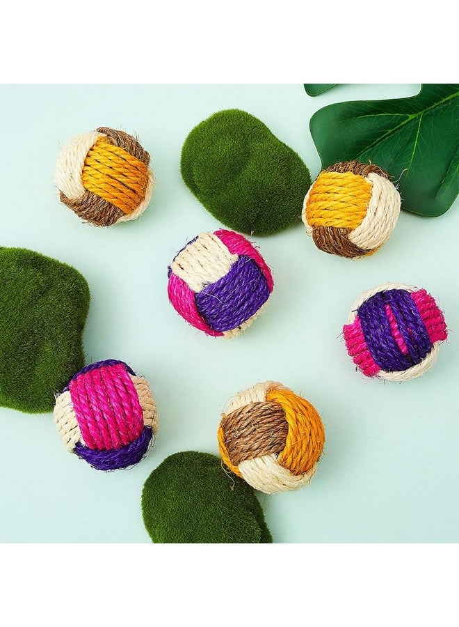 بت 1 قطعة من لعبة كرة السيزال للقطط - مادة نسيجية متينة معقودة للسلالات المتوسطة - ملونة 1 قطعة - Image 1