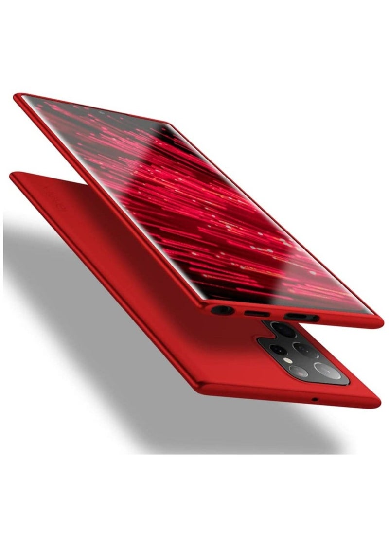 Raxoom Samsung Galaxy S22 Ultra Case Ultra-Thin Slim Fit Soft TPU [Guardian Series] S22 Ultra Phone Back Cover Light Protective Matte Finish Coating Case Compatible Samsung S22 Ultra-Red - Image 1