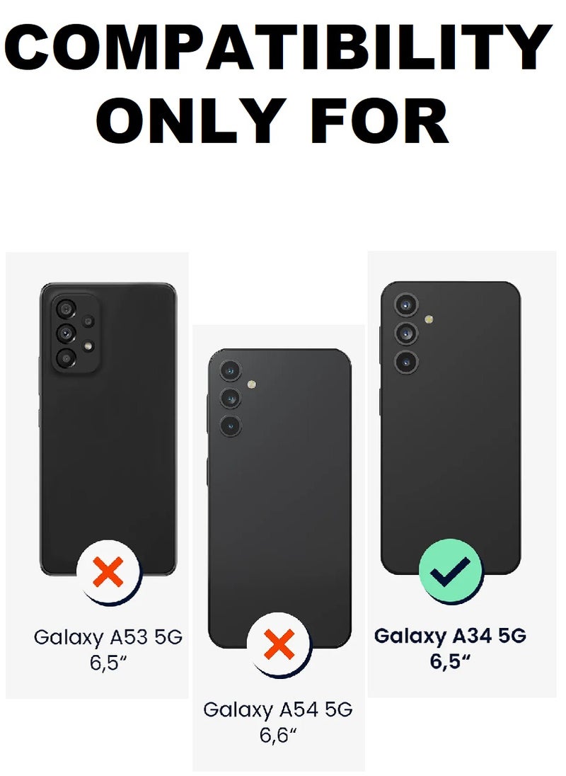 we3 Tempered Glass Screen Protector Anti-Spy Privacy Designed For Samsung Galaxy A34 Full Screen Coverage And Bubble Free  - Image 3
