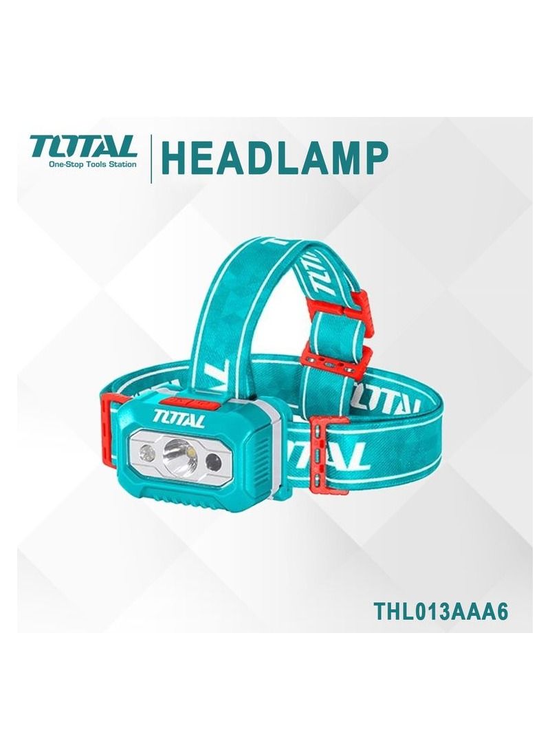 توتال T0TAL THL013AAA6 كشافات استشعار الحركة لركوب الدراجات 3 واط / 200 لومينز الرحلات والتخييم إصلاح المصابيح الأمامية مع بطارية 1.5 فولت AAA  - Image 1
