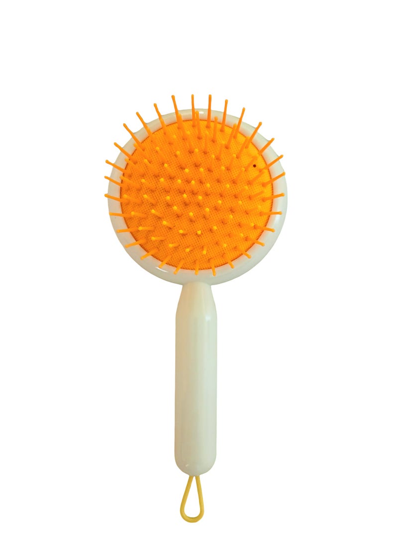 فرشاة شعر مستديرة باللون الاصفر لتصفيف الشعر بسهولة ولمسة أنيقة - Image 3