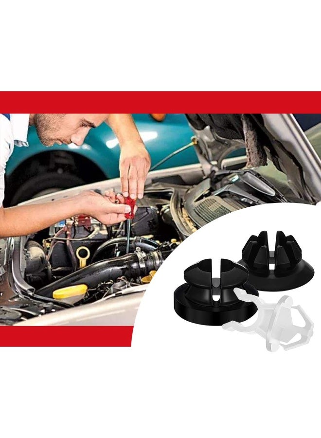 30PCS Hood Prop Rod Holder Clips, Car Engine Hood Stay Clips, Hood Support Prop Rod Holder, Black White Hood Rod Clip Compatible with 91503-SS0-003, Hood Car Grommet Clips for Most Cars - Image 5