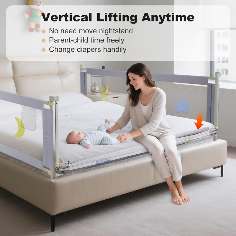 UREVO 2m Bed Rail for Toddlers - Adjustable Safety Guardrail for Infants - Image 3