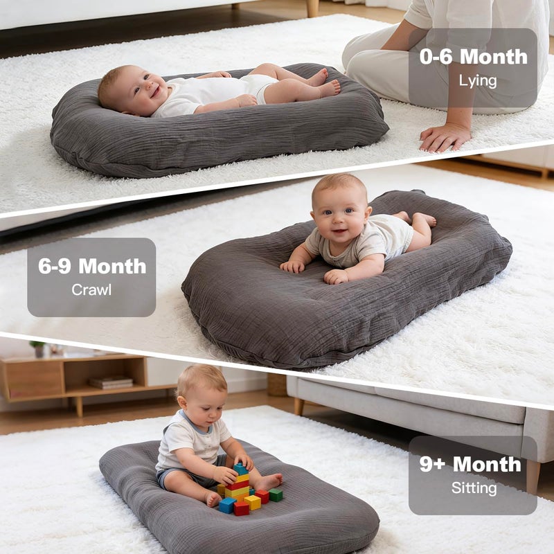 Meindoovm Baby Lounger - Snuggle Cozy Me Infant Lounger for Newborns | Breathable & Soft, Portable Awake-Time Pad, Essential Baby Gift (Lounger Cover Included) - Image 3
