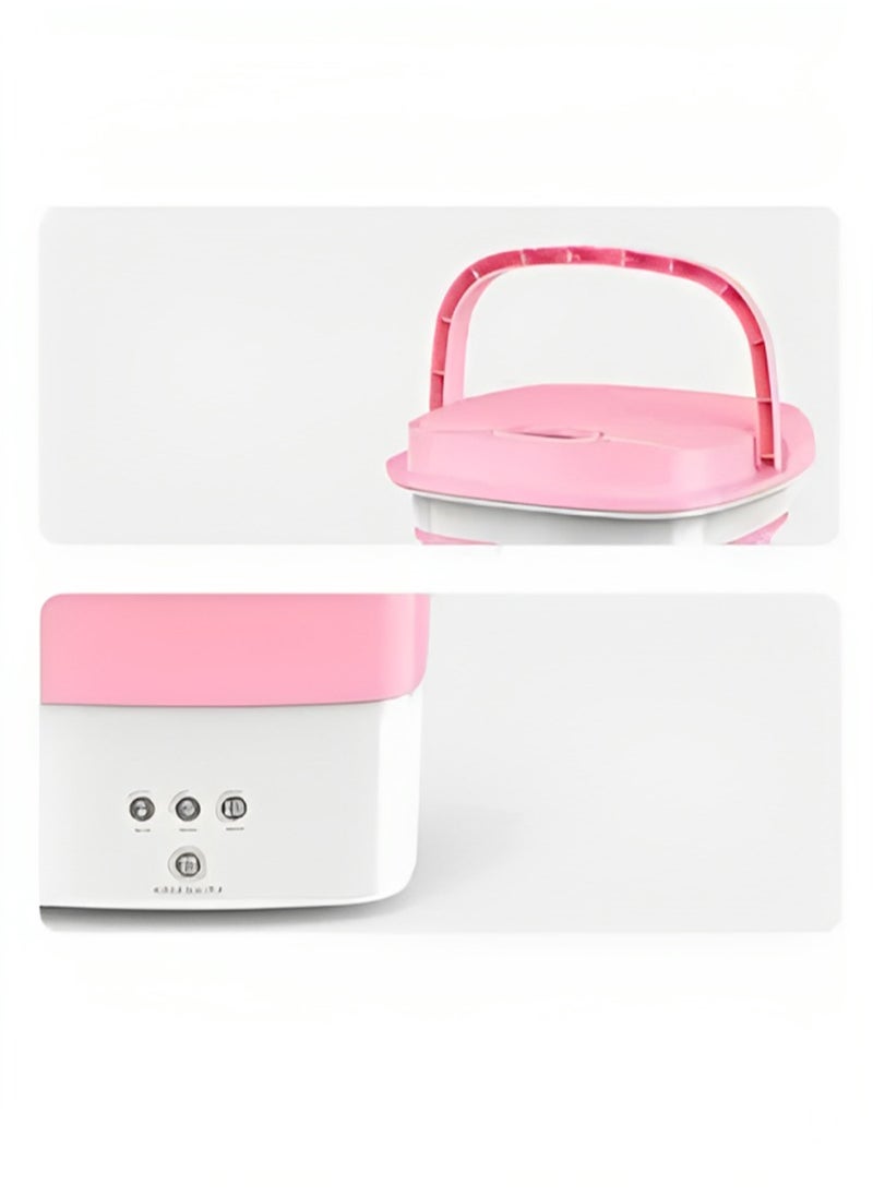 Generic Mini Portable Folding Washing Machine Small Automatic Bucket Small Underwear Clothes Washing Machine Suitable for Baby Clothes Traveling and Camping  - Image 4
