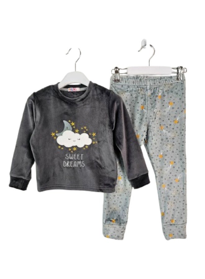 Summer Baby Pajama Set for 4-Year-Old Toddlers with Soft Velvet Fabric Lightweight & Cozy Sleepwear Outfit for Comfortable Everyday Use - Image 1