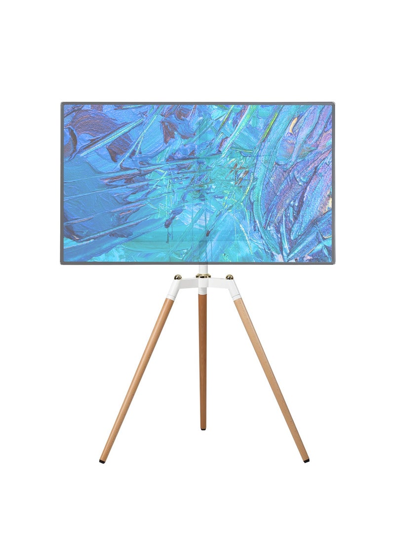 فلاشهوك حامل تلفزيون ثلاثي القوائم لشاشة LCD LED مقاس 32-65 بوصة، حامل تلفزيون على أرضية الاستوديو قابل للتعديل مع دوران 140 درجة لغرفة النوم وغرفة المعيشة وحامل تلفزيون الزاوية - Image 1