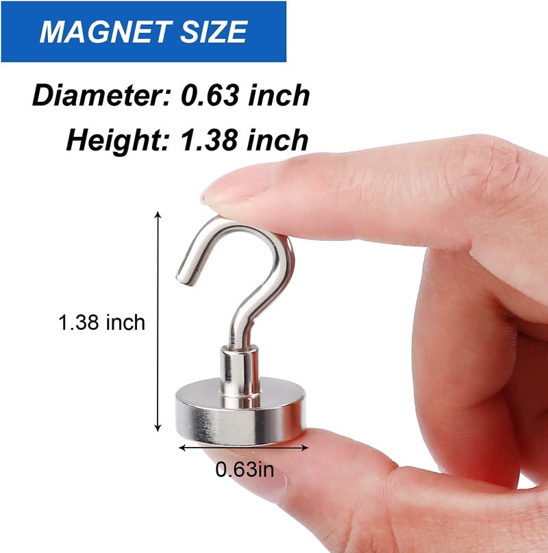 LOVIMAG Cruise Magnets for Door, 30lbs Magnet Hooks for Cruise Cabin,Strong Magnetic Hook for Hanging,Refrigerator, Ceiling, Kitchen, Neodymium Magnets with Hook for Magnetic Key Holder- 4 Pcs - Image 3